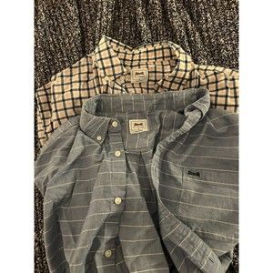 Lot Of 2 XL Le Tigre Short Sleeve Button Down Shirts